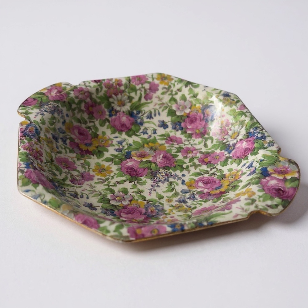 Royal Winton Summertime Chintz Floral Bowl Dish with Handles England